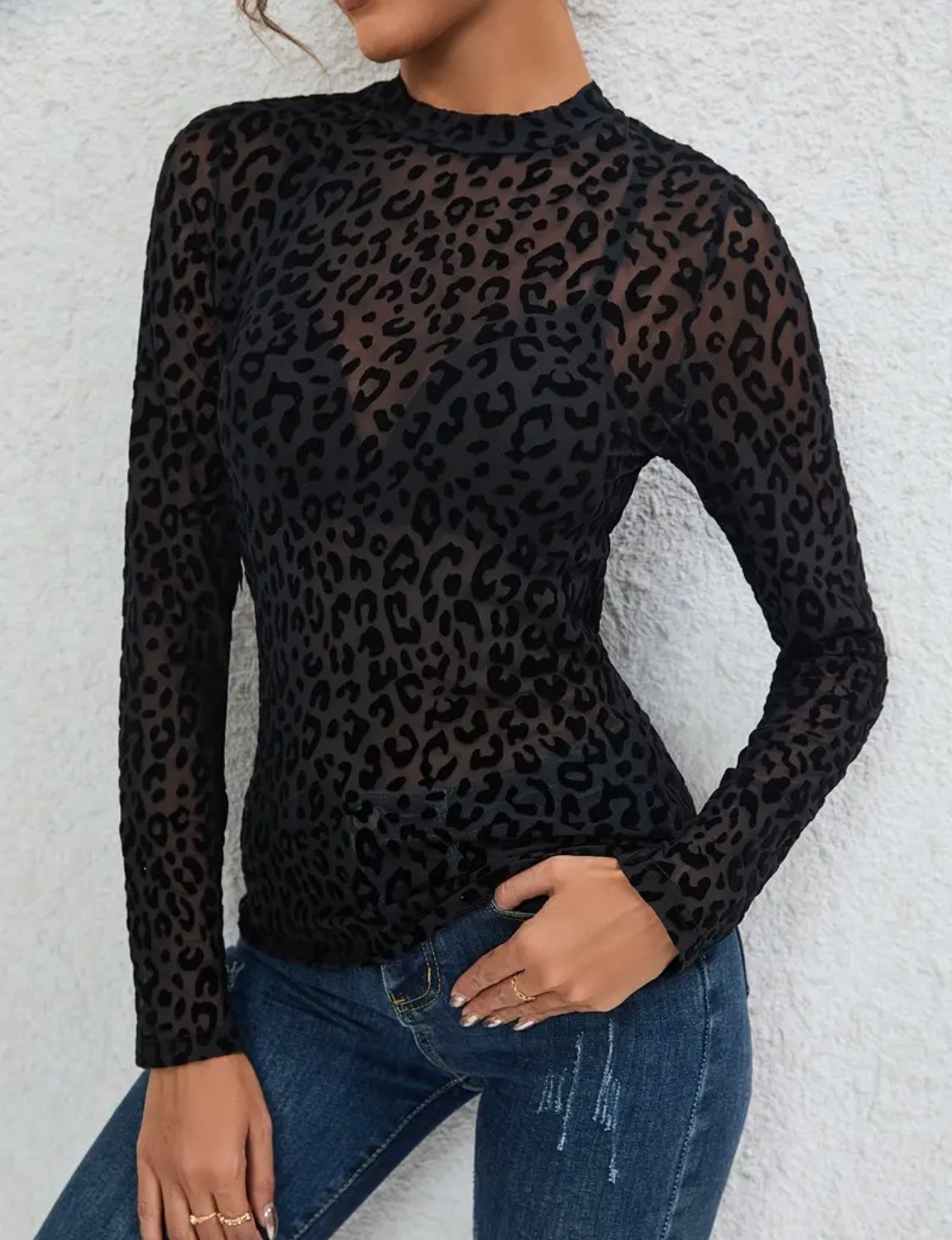 Black cheetah shirt