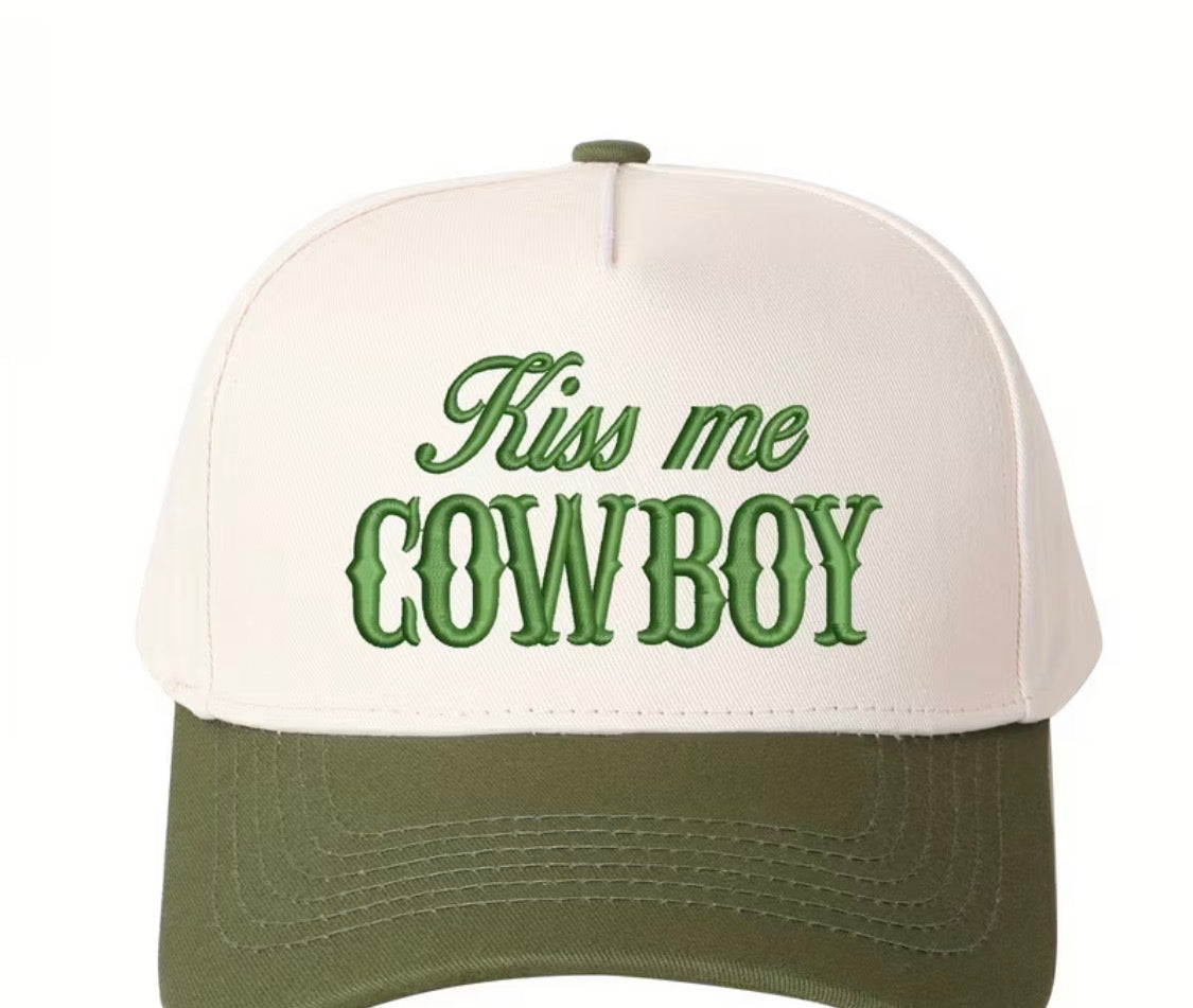 “Kiss me Cowboy” trucker hat