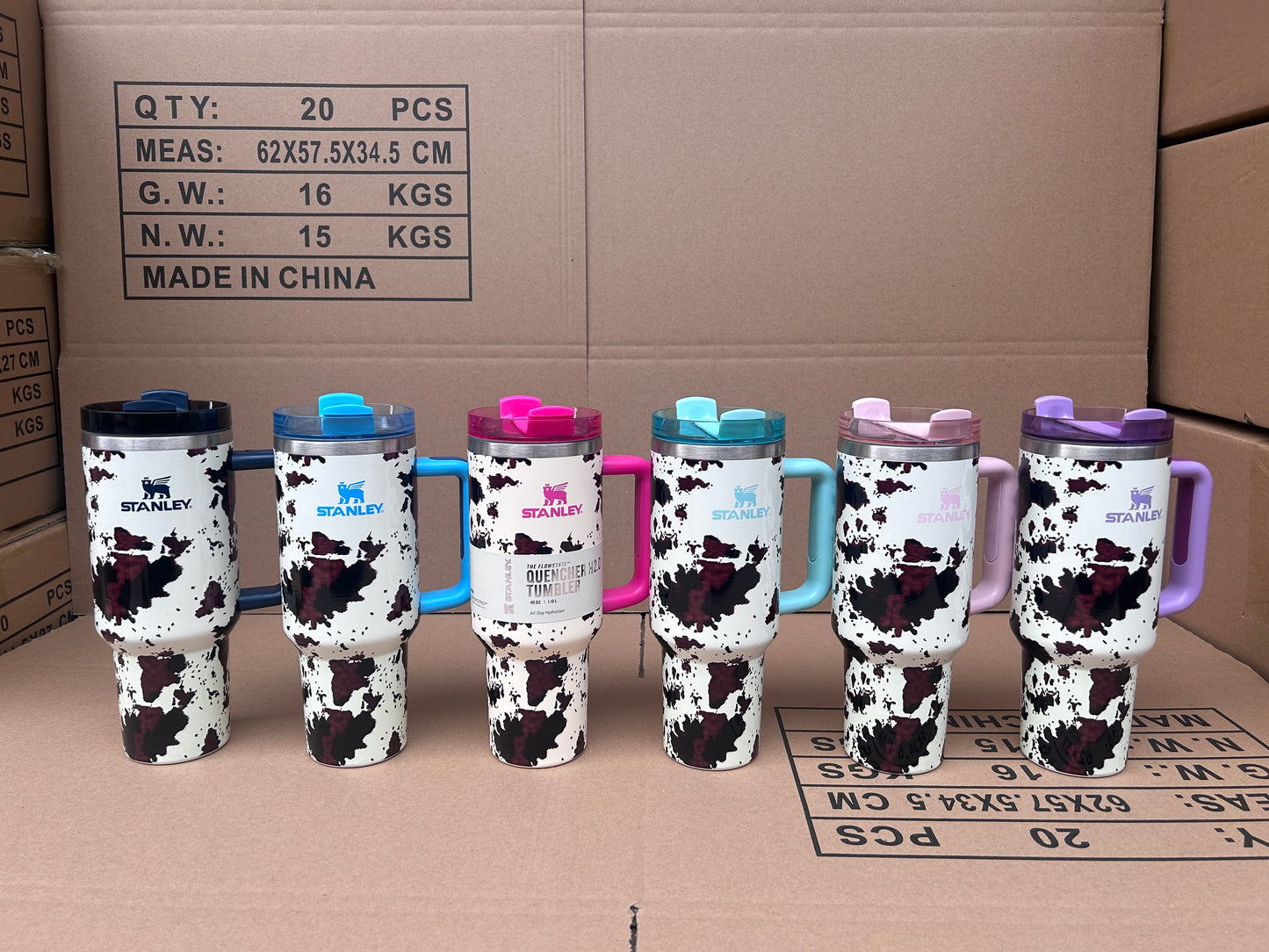 Luxury cow print thermal cup