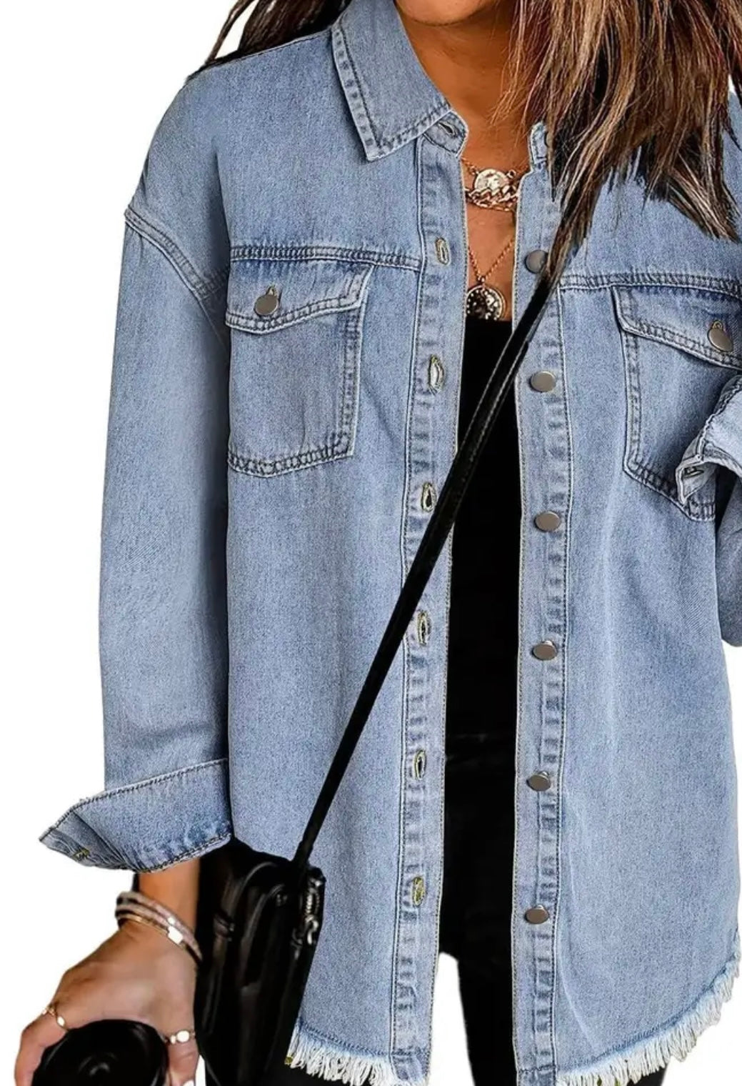 Denim shacket