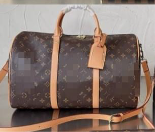 Inspired brown initial duffle