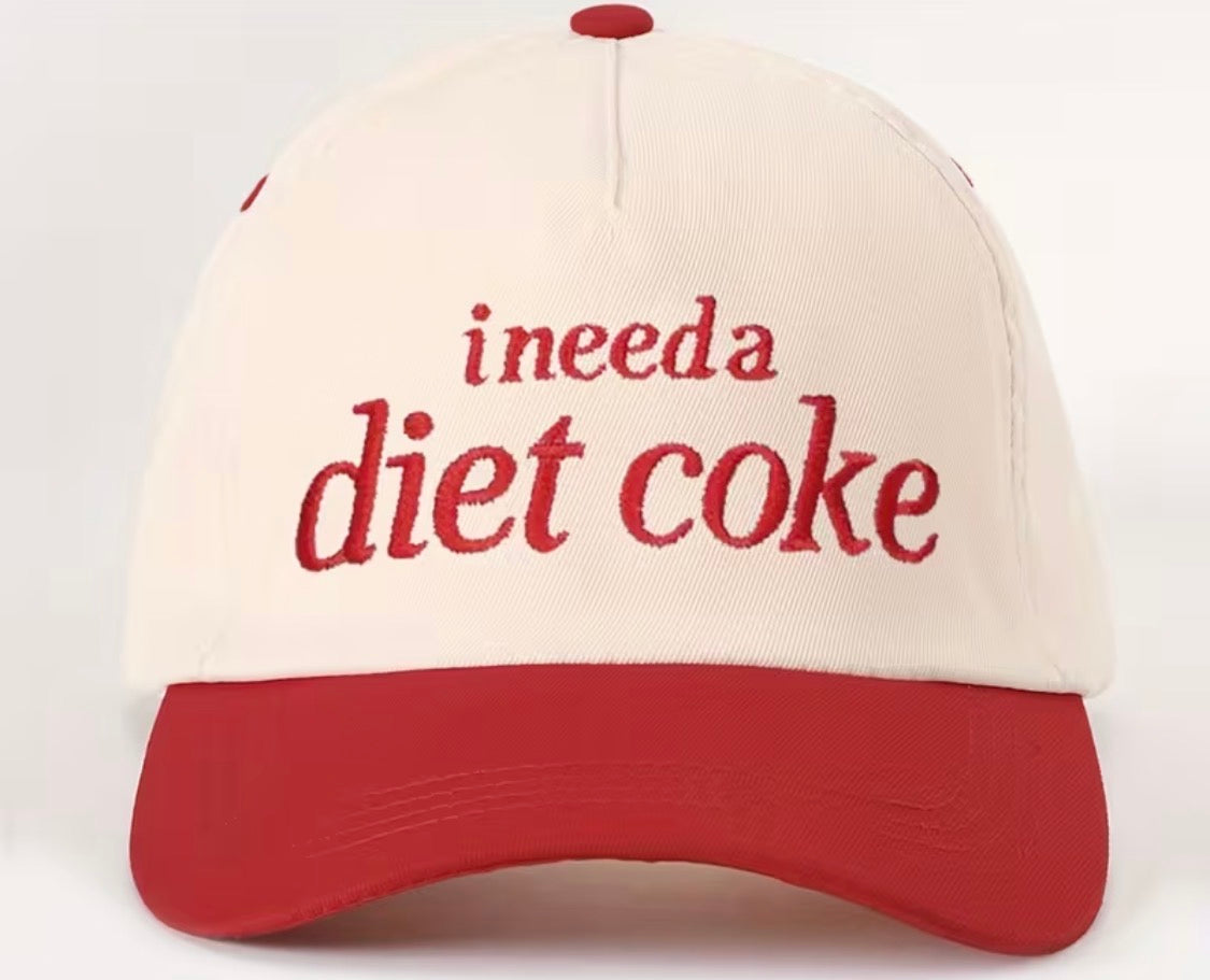 “I need Diet Coke” trucker hat