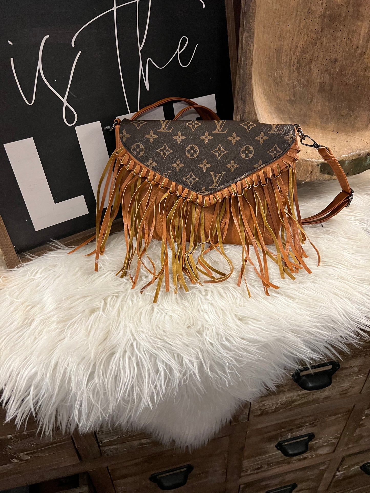 Brown Crossbody fringe