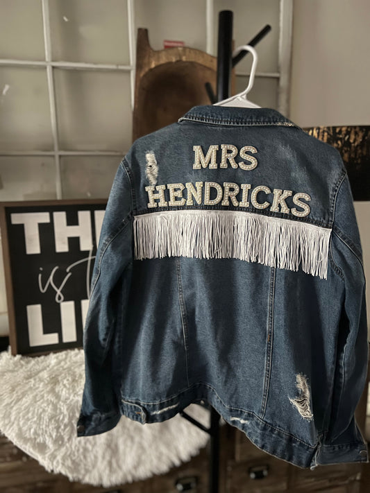 Bride fringe custom jacket