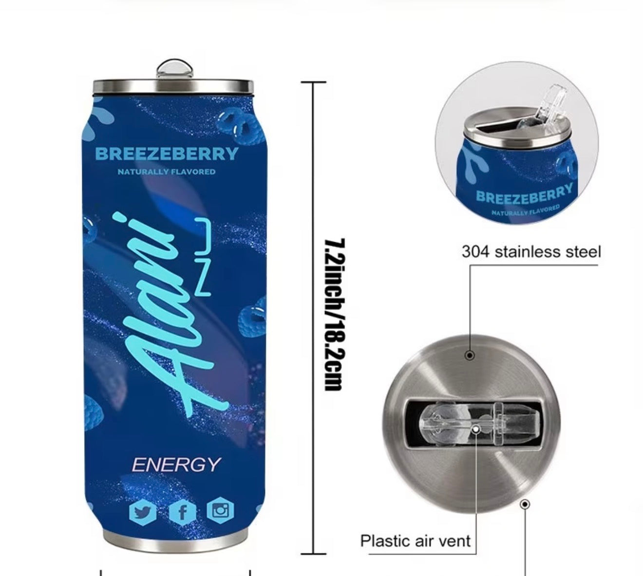 Product Description — Alani Nu Breezeberry Energy Drink