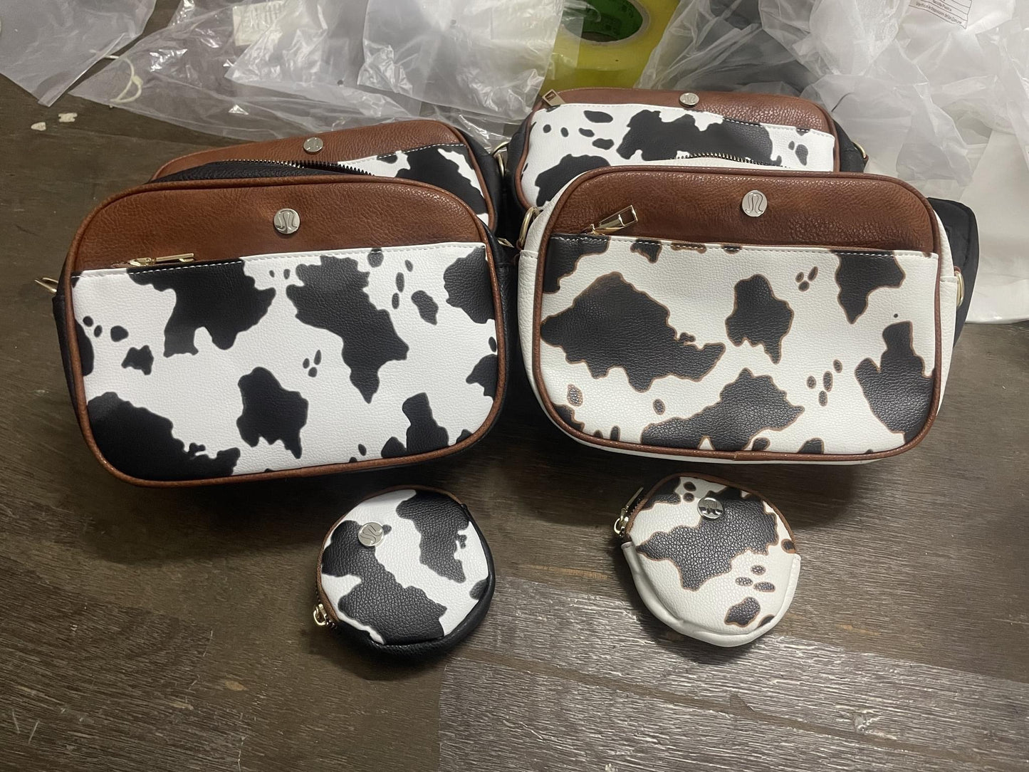 Lulu cowprint fanny pack