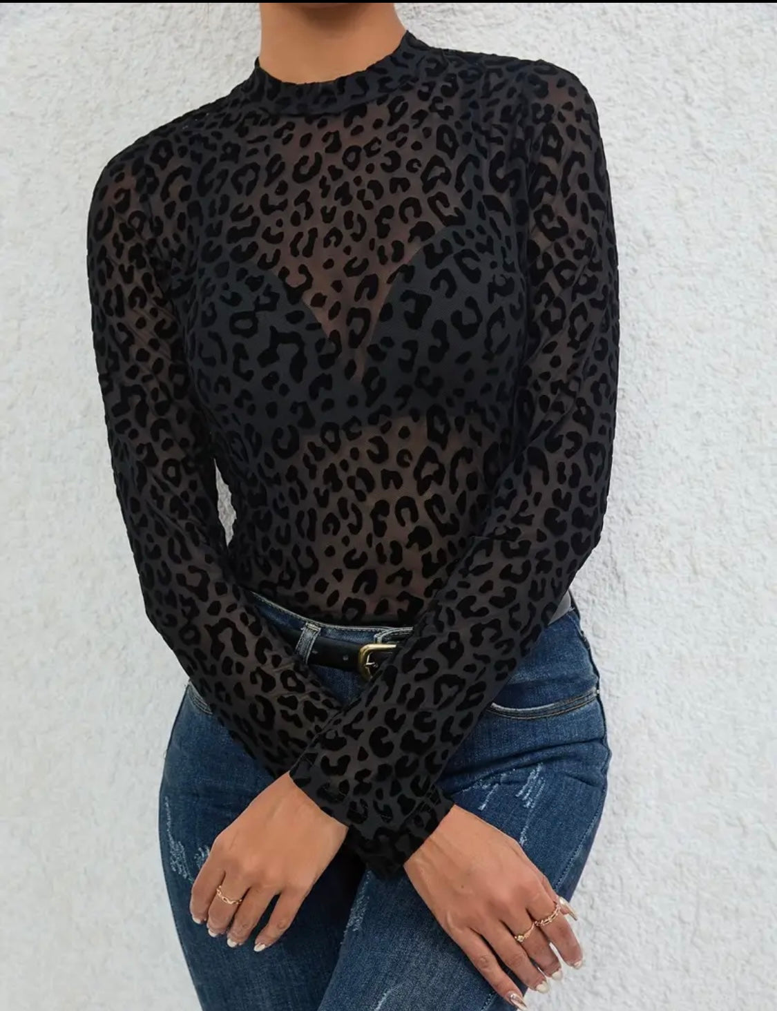 Black cheetah shirt