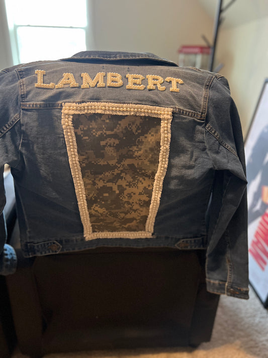 Custom military Jean jacket