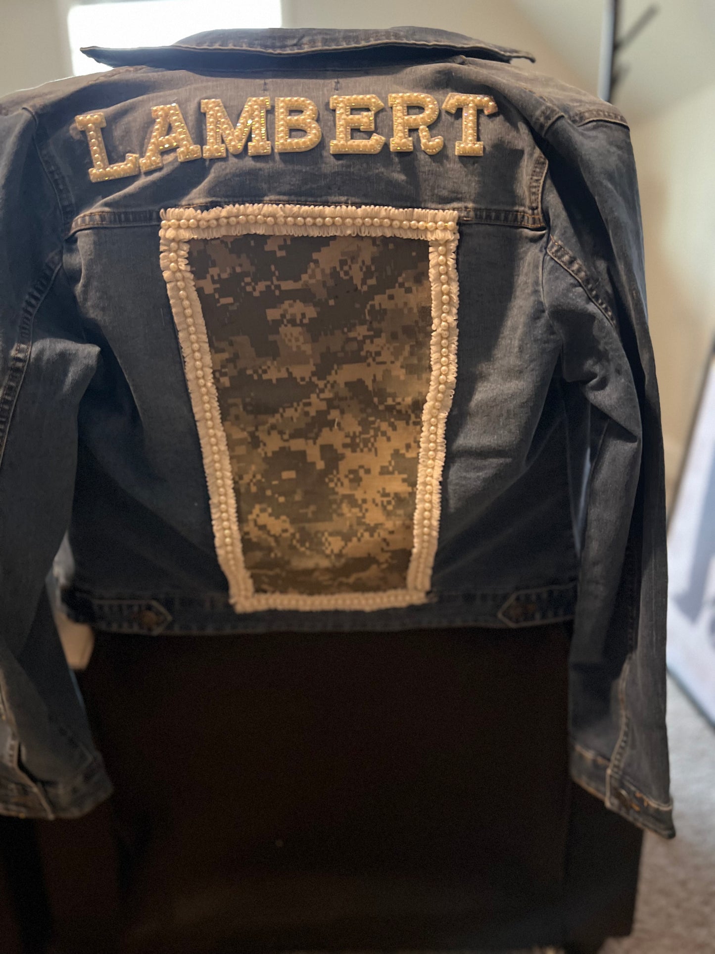 Custom military Jean jacket