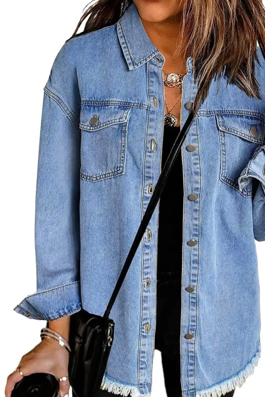 Denim shacket