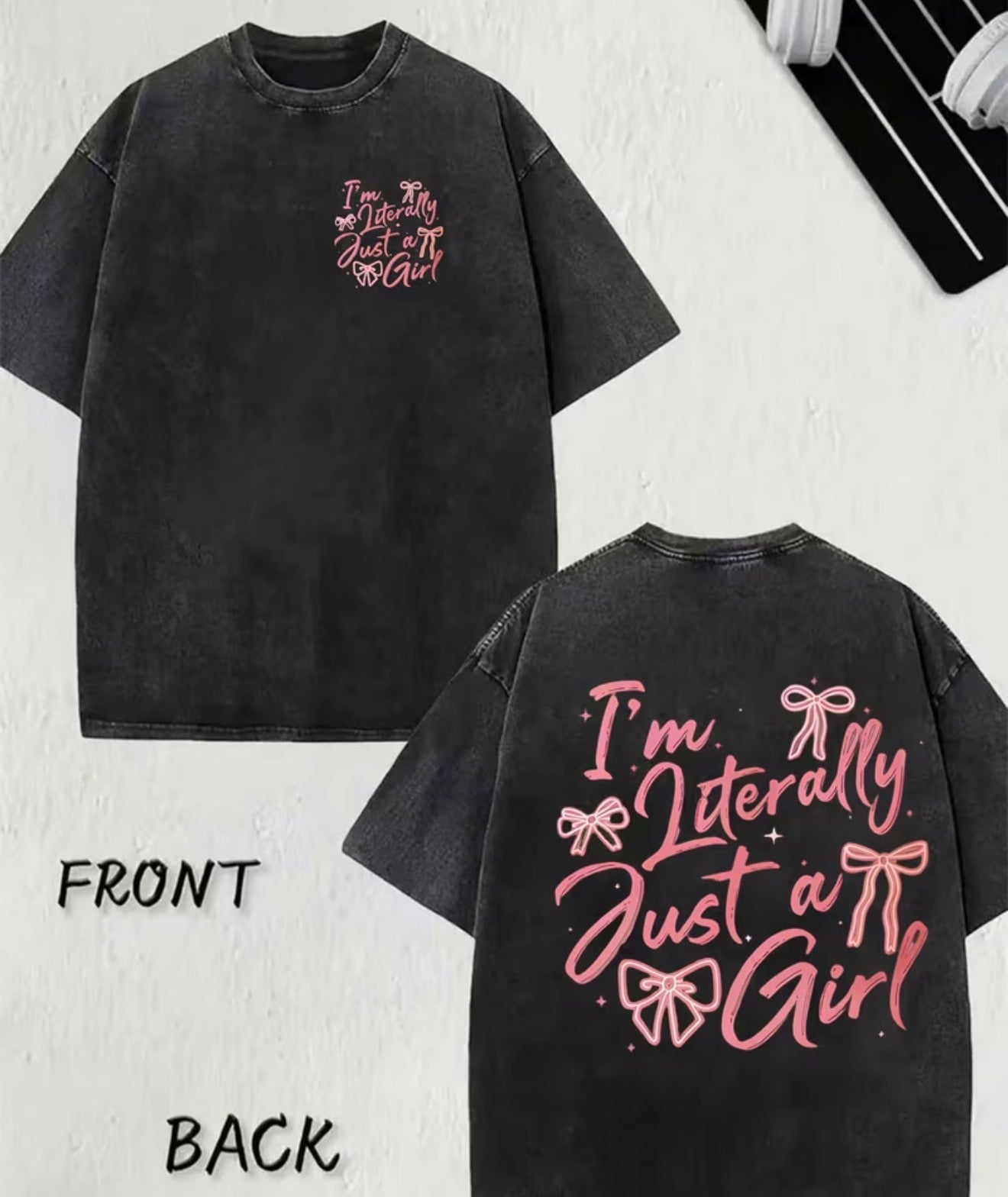 oversized black graphic t-shirt / tee dress