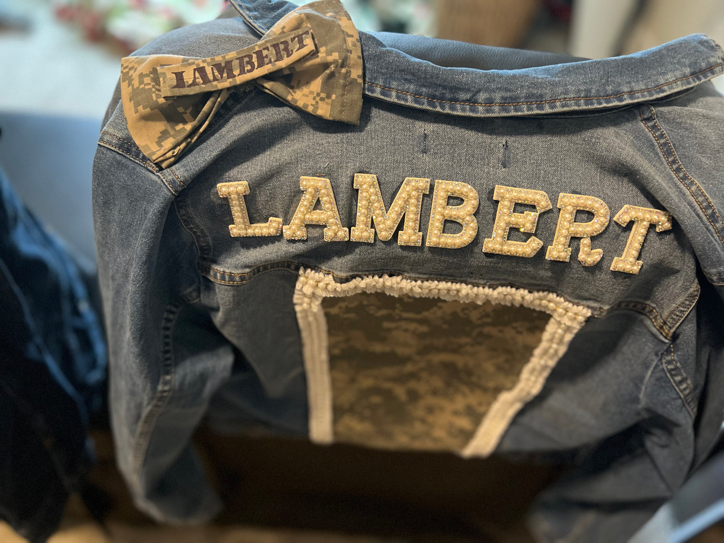 Custom military Jean jacket