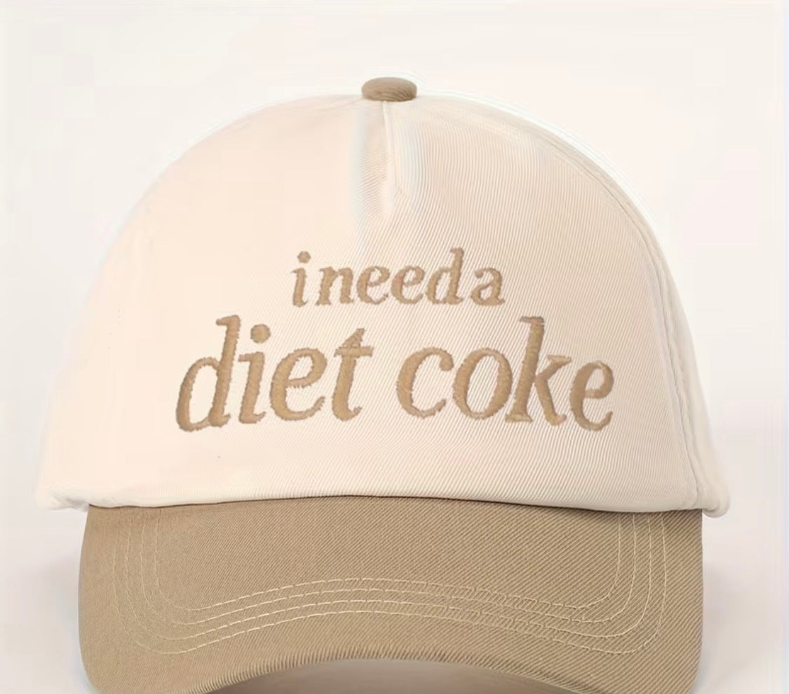 “I need Diet Coke” trucker hat