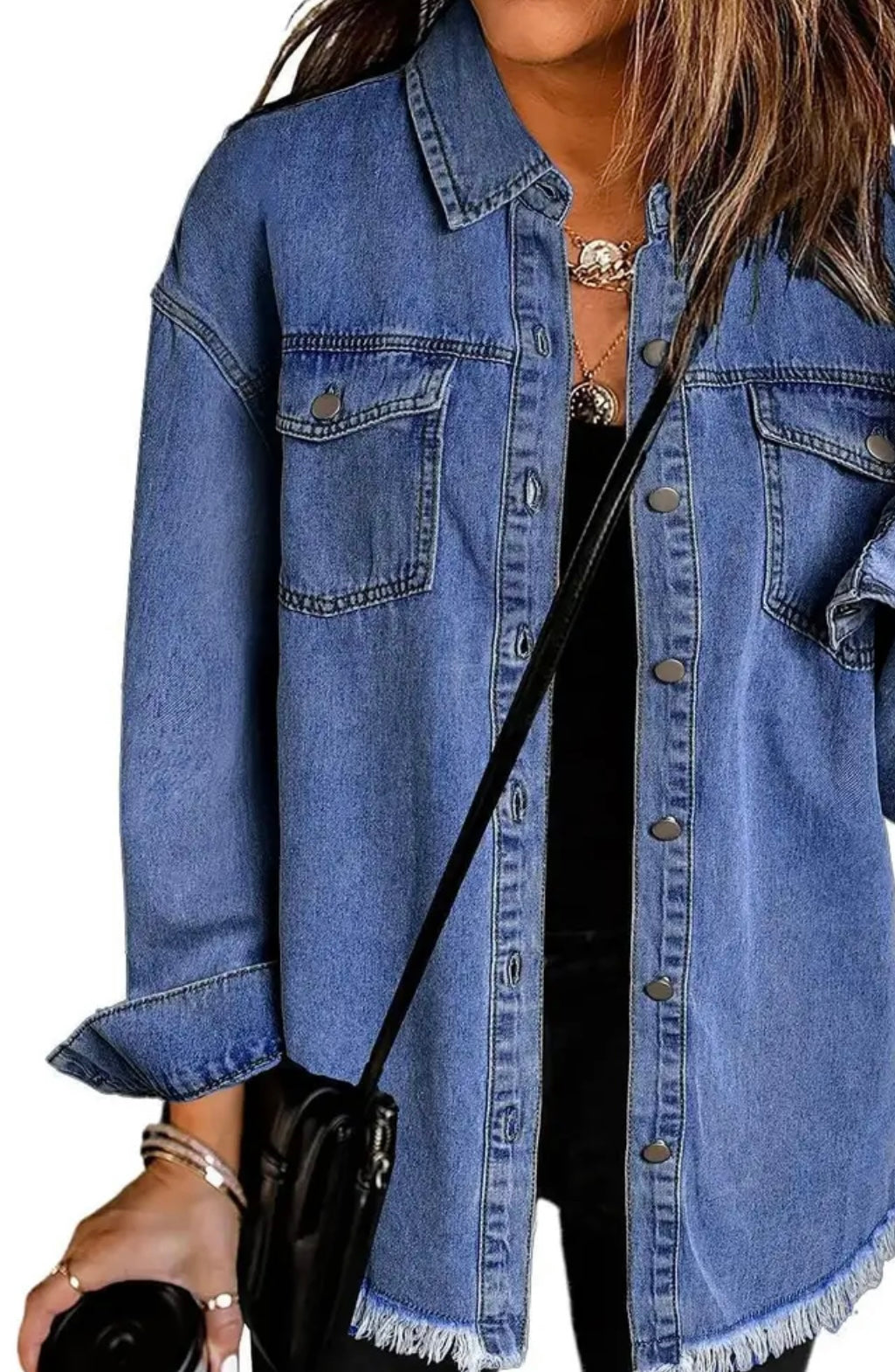 Denim shacket