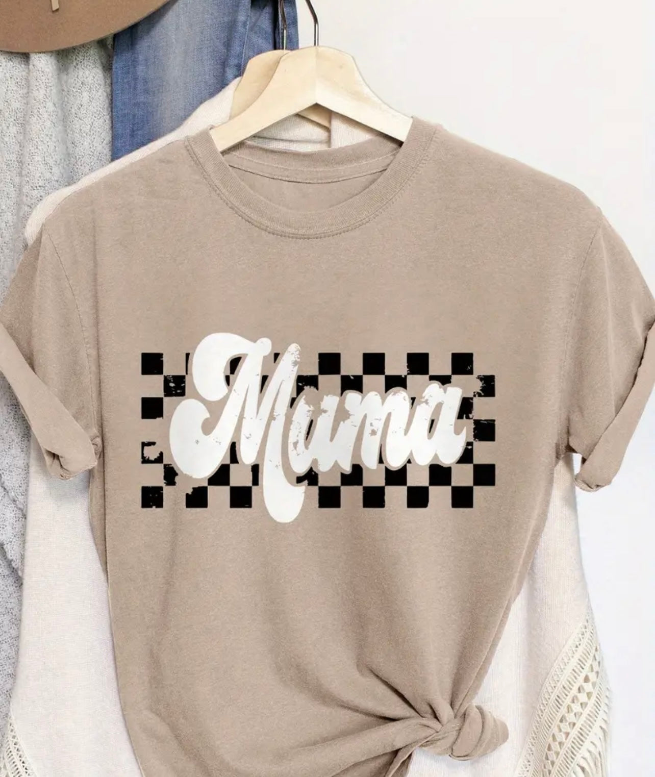 Mama  check shirt