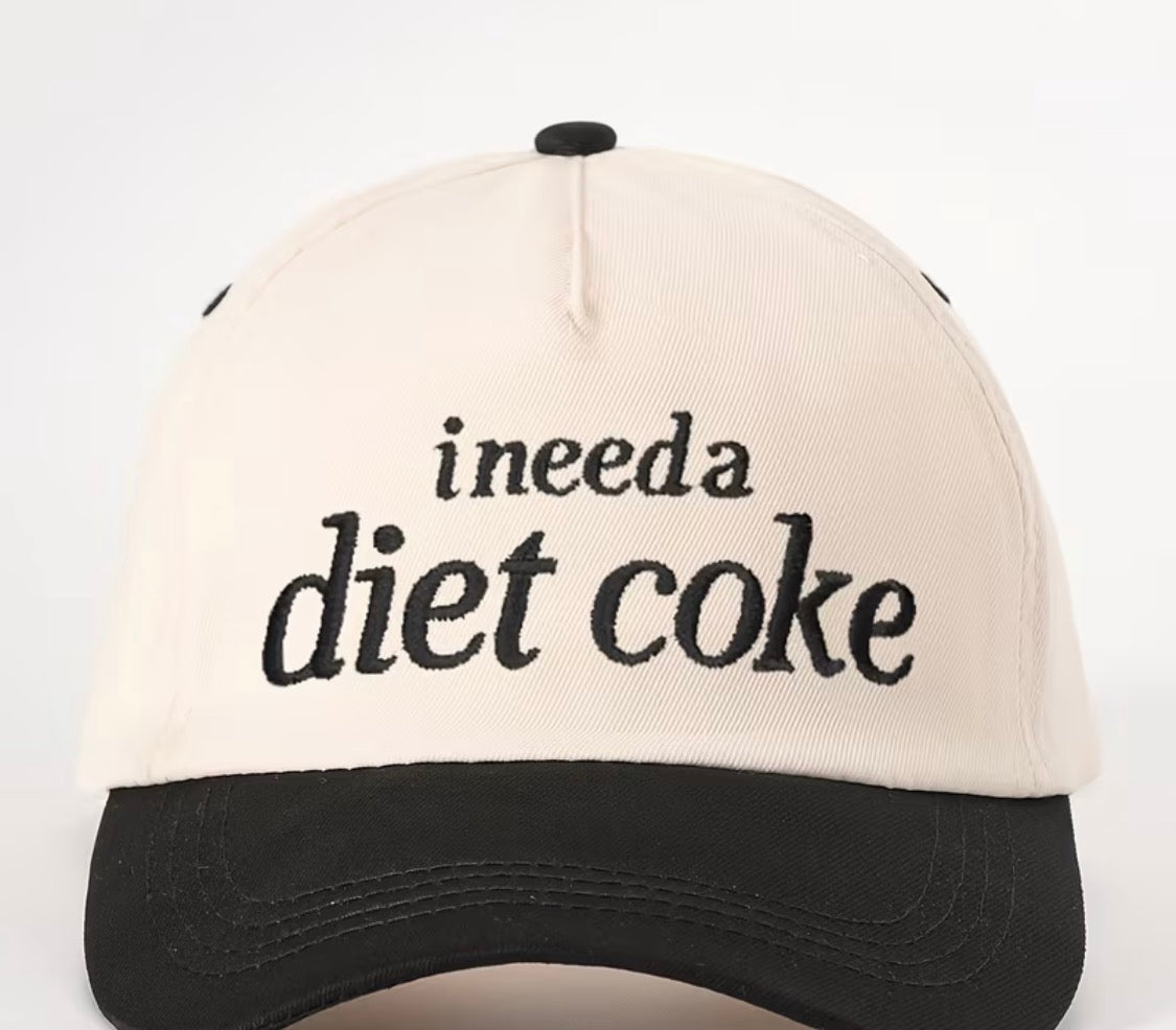 “I need Diet Coke” trucker hat