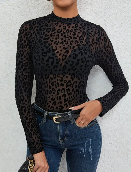 Black cheetah shirt
