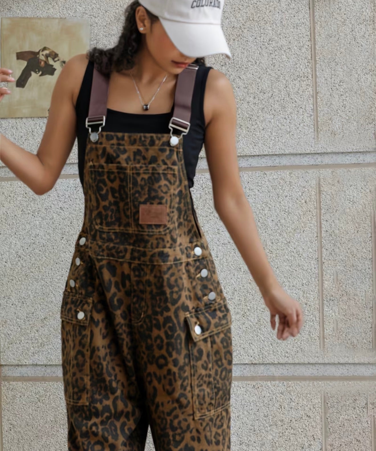 Leopard Print Utility Overalls — Bold & Effortlessly Cool