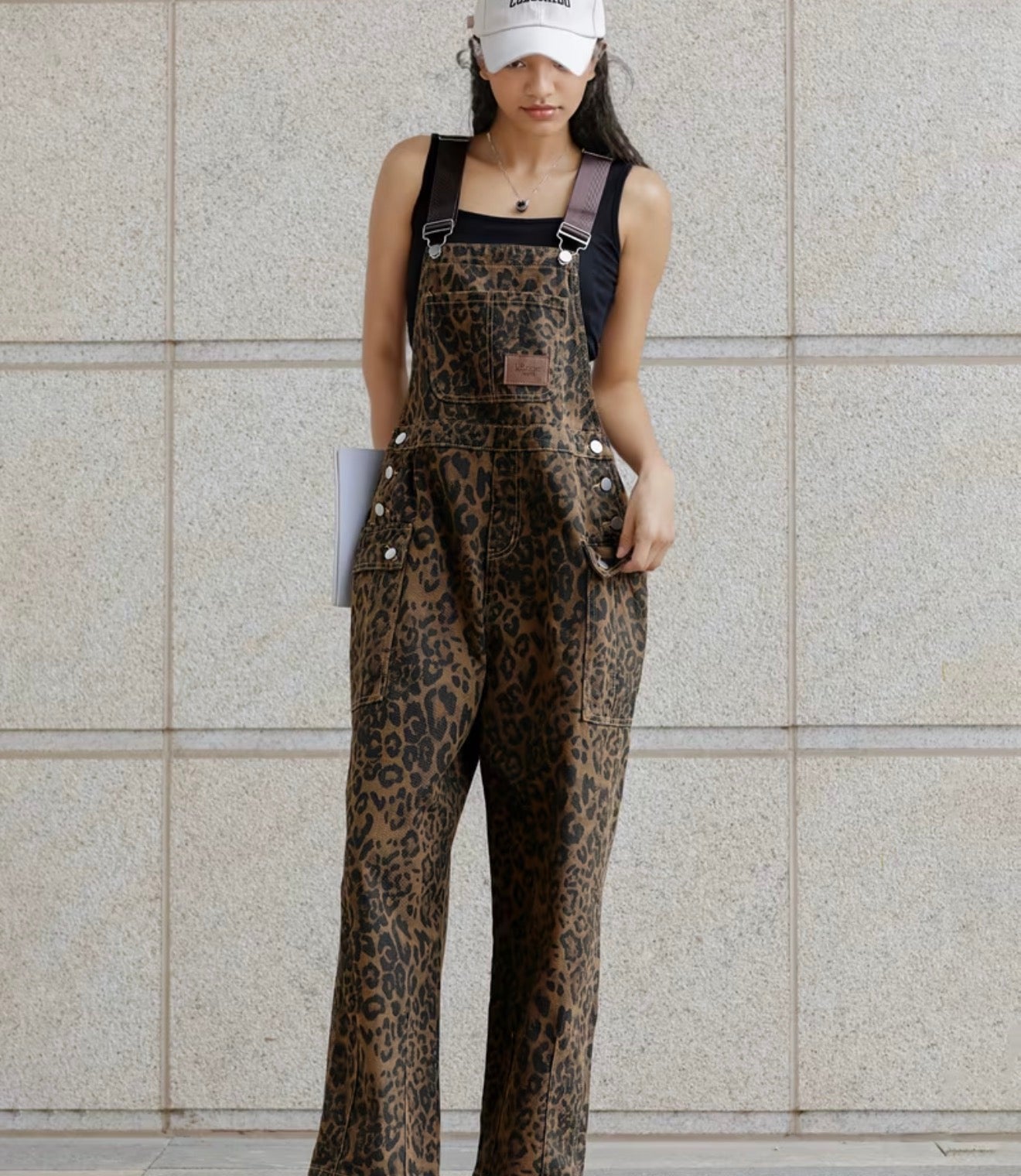 Leopard Print Utility Overalls — Bold & Effortlessly Cool