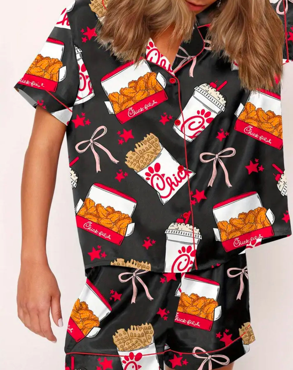 Chick-fil-a satin feel pjs