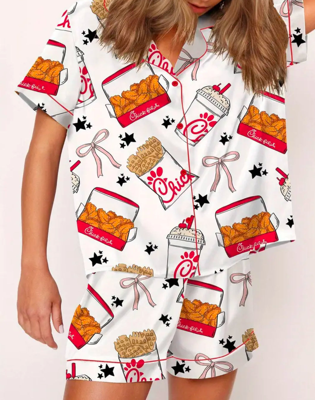 Chick-fil-a satin feel pjs