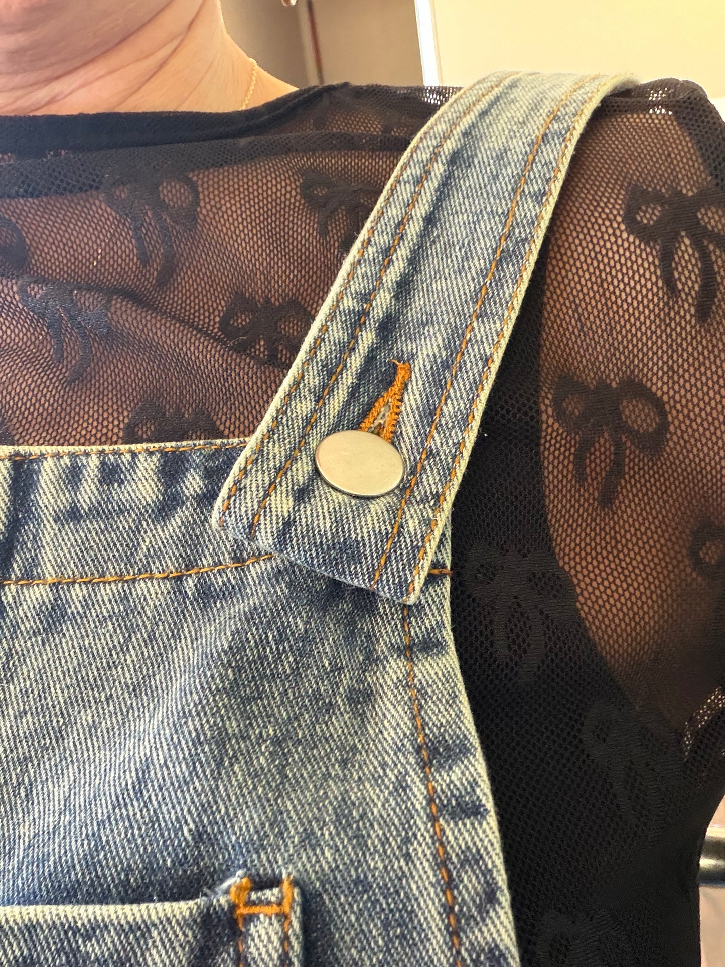 Distressed Wide-Leg Denim Overalls — Effortless Boho Chic